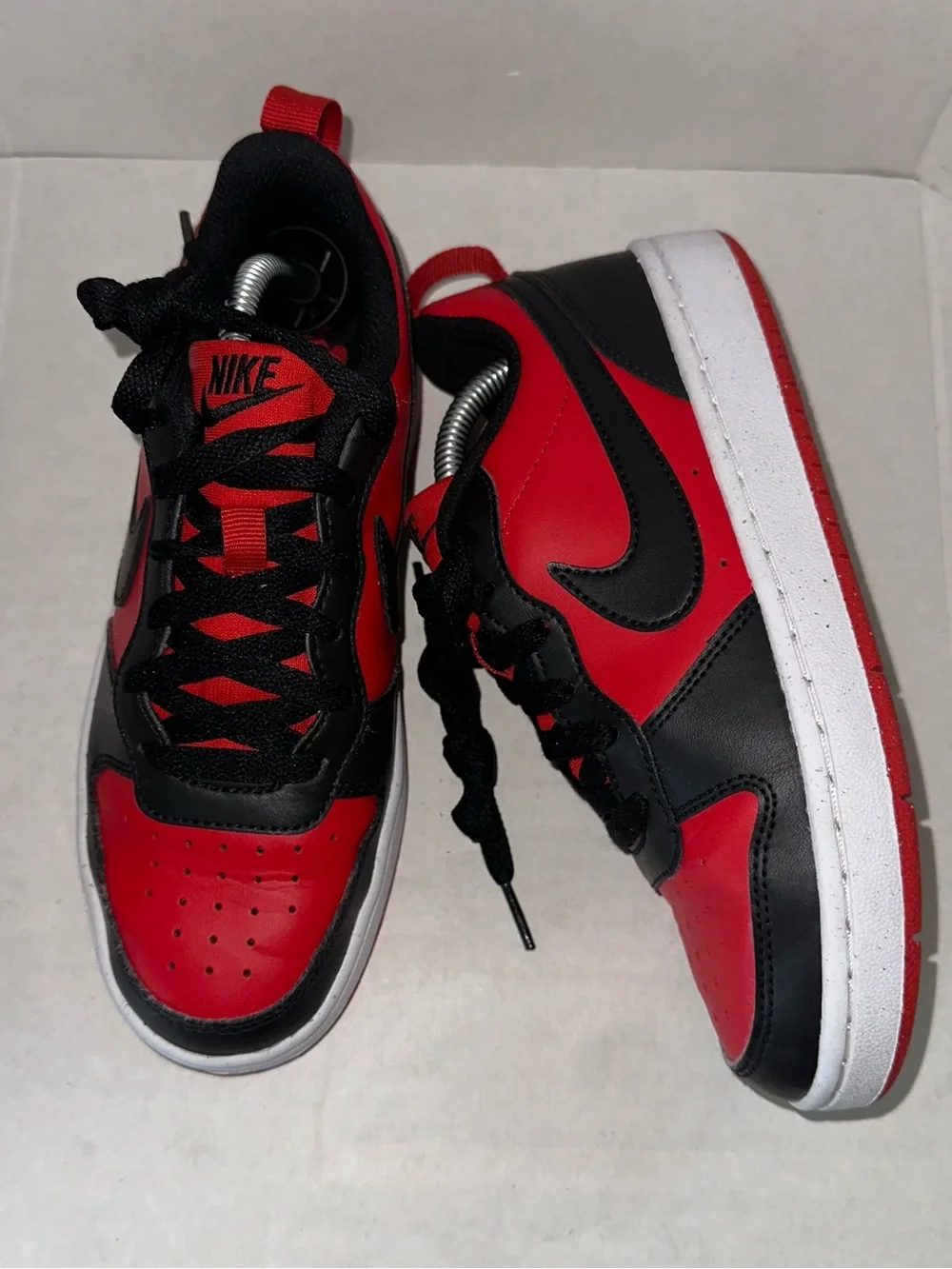 Nike Youth Court Borough Low Recraft GS Shoes Red Black  DV5456-600 Size 4Y